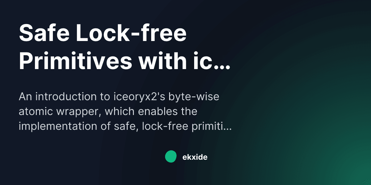 Safe Lock-free Primitives with iceoryx2's ByteAtomic