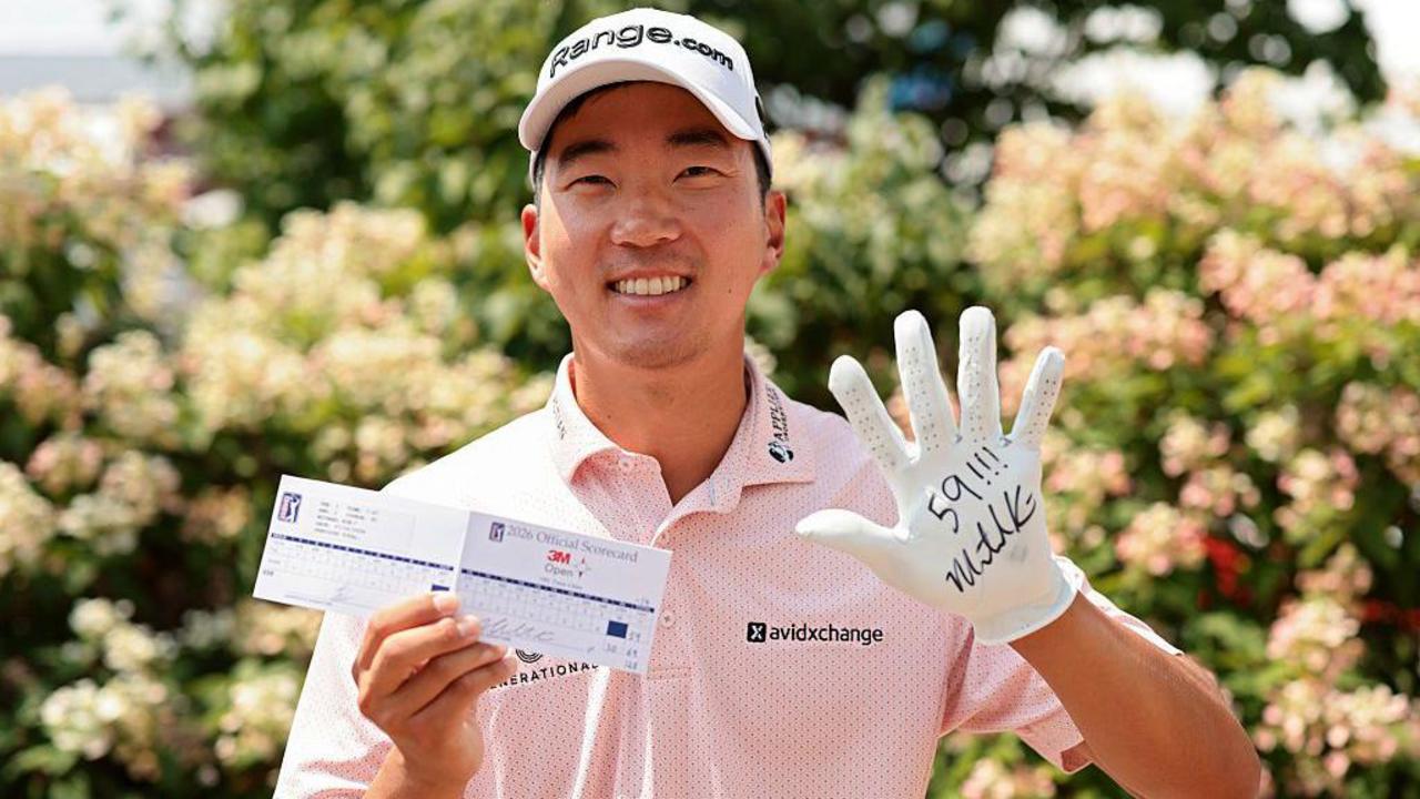 Kim feels 'pretty cool' after carding historic 59
