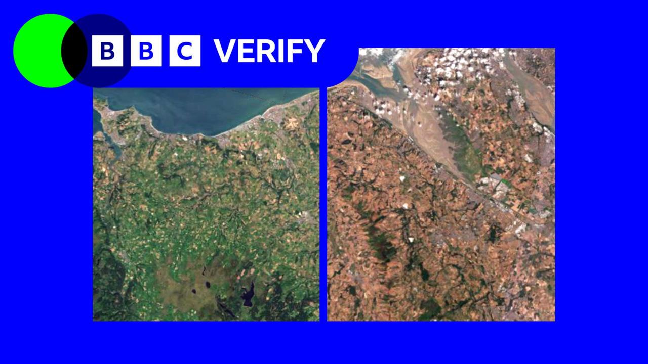 Satellite images show impact of heatwaves and drought on UK landscape