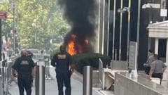 'Anti-ICE' Army veteran set fire outside Manhattan federal building, say officials