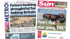 The Papers: 'Future looking droughtful' and 'Dinghy flotilla'