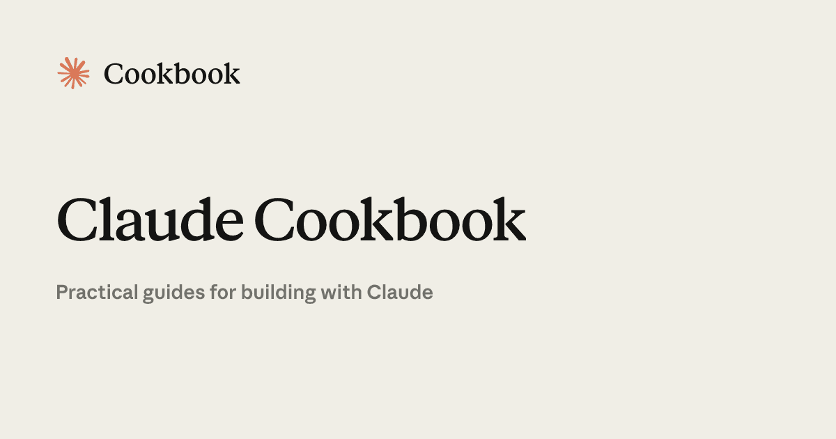Claude Cookbook