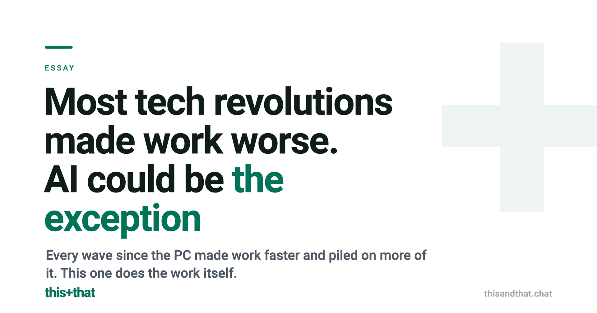 Most tech revolutions made work worse for employees